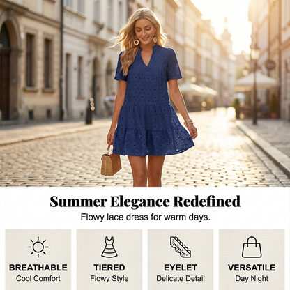 Dames kanten babydoll jurk – zwierig en luchtig