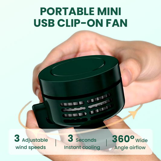 🎁2026 Nieuw binnen 50% KORTING💥📢📢⏰Draagbare mini-USB-ventilator met clip