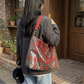 🌺 50% KORTING 💐 Vrouwen Geruite PVC Tote Bag