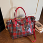 🌺 50% KORTING 💐 Vrouwen Geruite PVC Tote Bag