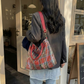 🌺 50% KORTING 💐 Vrouwen Geruite PVC Tote Bag