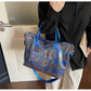 🌺 50% KORTING 💐 Vrouwen Geruite PVC Tote Bag
