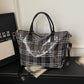 🌺 50% KORTING 💐 Vrouwen Geruite PVC Tote Bag
