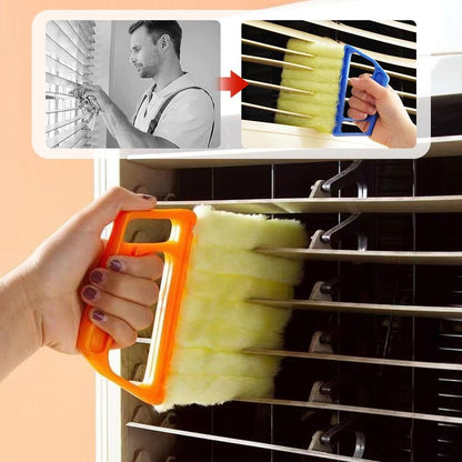 7-Vinger Jaloezieënborstel - Maak 6 Lamellen Tegelijk Schoon - Tijdbesparend & Herbruikbaar - Dé Oplossing voor een Stofvrij Huis