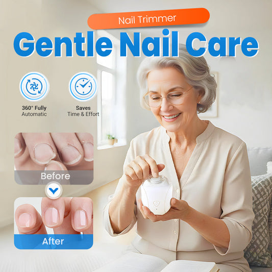 👶💅 360° draaibare nagelknipper – met LED-verlichting, stil, veilig voor baby’s en volwassenen!