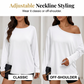 Casual top met lange mouwen en blote schouders voor dames