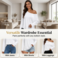 Casual top met lange mouwen en blote schouders voor dames