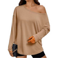 Casual top met lange mouwen en blote schouders voor dames