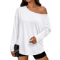 Casual top met lange mouwen en blote schouders voor dames