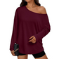 Casual top met lange mouwen en blote schouders voor dames