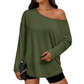 Casual top met lange mouwen en blote schouders voor dames