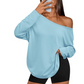 Casual top met lange mouwen en blote schouders voor dames