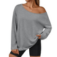 Casual top met lange mouwen en blote schouders voor dames