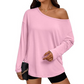 Casual top met lange mouwen en blote schouders voor dames