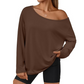 Casual top met lange mouwen en blote schouders voor dames