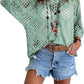 ⏰50% korting🔥Dames top in bohemian stijl met beige haakwerk en V-hals