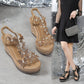 🌞Fris De Lente In Met 50% Korting!🦋Sleehak Sandalen met Glitter Vlinders | Elegante Platform Zomerschoenen met Parels | Comfortabele Pasvorm