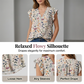 Damesblouse met V-hals, bloemenprint en knoopsluiting☀️Levering binnen 5 werkdagen👜