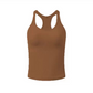 👚 Women's Built-in Bra Tank Top | Ribbed Knit Racerback Camisole with Light Support