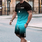 🎁2026 Nieuw binnen 50% KORTING💥De heren set bestaande uit een gradient-kleur T-shirt en shorts