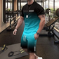 🎁2026 Nieuw binnen 50% KORTING💥De heren set bestaande uit een gradient-kleur T-shirt en shorts