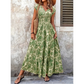 Dames Maxi-jurk met Bloemenprint en V-hals | Gesmokte Taille