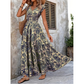 Dames Maxi-jurk met Bloemenprint en V-hals | Gesmokte Taille