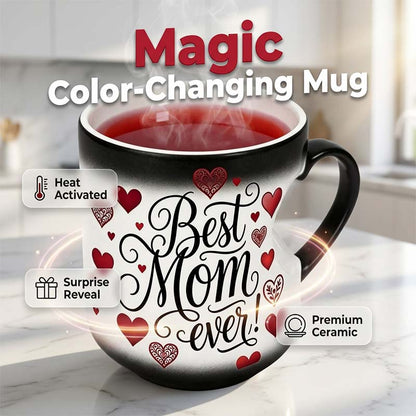 ☕️ Door warmte geactiveerde “Best Mom Ever”-mok die van kleur verandert 💖 De magische mok