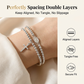 Armband met rozenkranskralen en dubbele wikkel