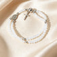 Armband met rozenkranskralen en dubbele wikkel