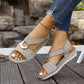 Sandalen met elastische bandjes voor dames met brede voeten