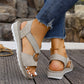 Sandalen met elastische bandjes voor dames met brede voeten