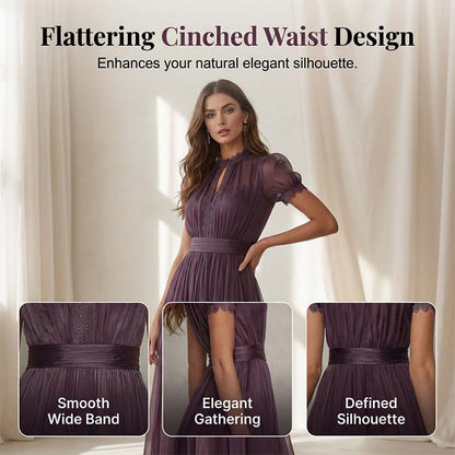 👗👑✨ Vrouwenjurk met zwierige, op de Victoriaanse stijl geïnspireerde kanten rand 🌿🕯️