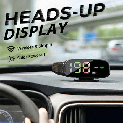 ⏳Tijdelijke aanbieding⏰HUD-snelheidsmeter op zonne-energie voor in de auto