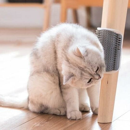 🌞Fris De Lente In Met 50% Korting!🐱Zelfreinigende Katten Massageborstel voor Hoeken – Verwijdert Losse Haren & Ontspant Je Kat