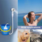 Draagbare douche voor op de camping met waterpomp