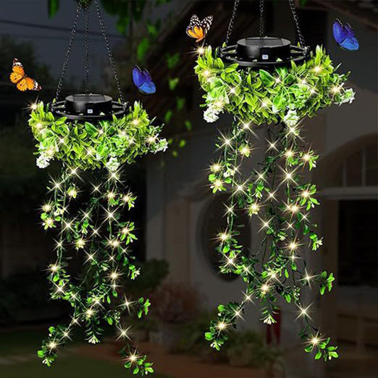 🌿 Solar hanglamp met grasdesign – Sfeervolle tuinverlichting met natuurlijke uitstraling ✨