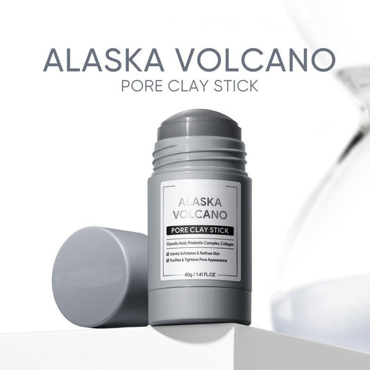 🔥Alaska Volcanic Clay Stick – Gezichtsmasker tegen mee-eters, diepe poriënreiniging en milde peeling