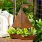 Nieuwe voorjaarscollectie – Tijdelijke aanbieding：Rustic Sailboat Metal Planter