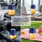 Draagbare sapcentrifuge/blender van 1300 ml met twee deksels en rietje