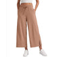 Dames Wide-Leg Crop Pants | Zachte Stof | Met Trekkoord & Zakken | 5 Kleuren | S-2XL