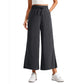 Dames Wide-Leg Crop Pants | Zachte Stof | Met Trekkoord & Zakken | 5 Kleuren | S-2XL