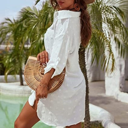 ⏳Tijdelijke aanbieding⏰Casual oversized jacquard-chiffonblouse voor dames