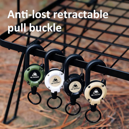 💥LAATSTE DAG UITVERKOOP 50% KORTING💥🏆Sleutelhanger met intrekbare karabijnhaak 🎣 – 65 cm stalen koord, stevige badgehouder, lichtgewicht EDC-accessoire voor sleutels, ID-kaarten en buitengebruik