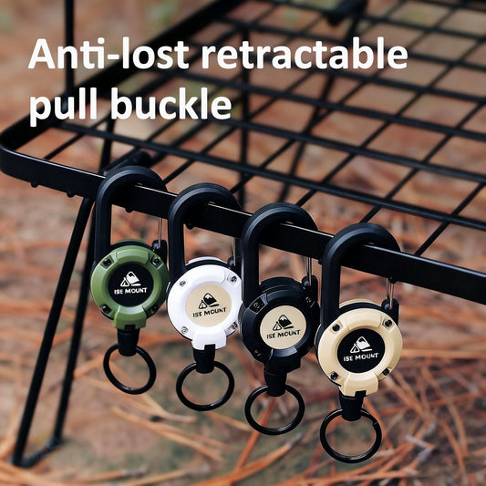 💥LAATSTE DAG UITVERKOOP 50% KORTING💥🏆Sleutelhanger met intrekbare karabijnhaak 🎣 – 65 cm stalen koord, stevige badgehouder, lichtgewicht EDC-accessoire voor sleutels, ID-kaarten en buitengebruik