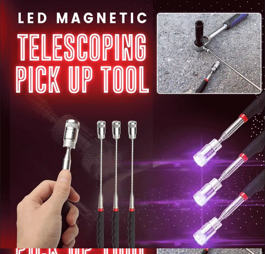 🎉50% KORTING🔧Telescopische Magneet met Lampje | Uitschuifbaar tot 69 cm
