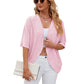 Zacht, casual vest met halflange mouwen voor dames