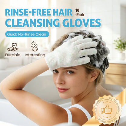 🚿【Aanbieding】⏰️Spoelvrije Haarreinigingshandschoenen 10 stuks | 3 Minuten💧
