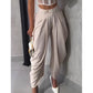Designer Damesbroek: Plooide Hooglint Wijd Broek – Vervormend Silhouet, Makkelijk Te Combineren, Low-Maintenance