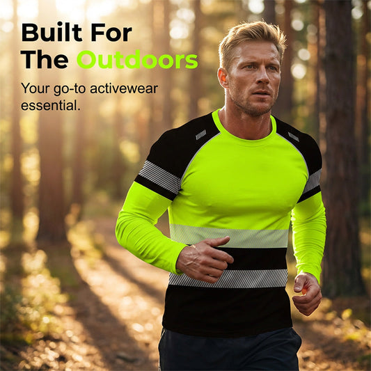 🏃‍♂️ Sportieve heren longsleeve – vochtafvoerend, met subtiele print, voor actieve dagen